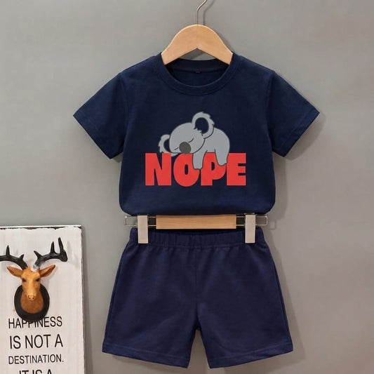 Kids Cartoon Koala T Shirt and Shorts Summer Set - KBC-02